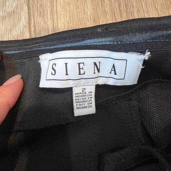 SIENA Women's Illusion-Sleeve Off-The-Shoulder Dress Size 2 In Black - Picture 8 of 10